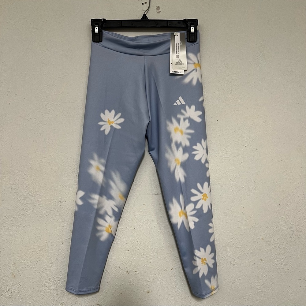 ADIDAS Girl's Daisy Floral Leggings Sz 14